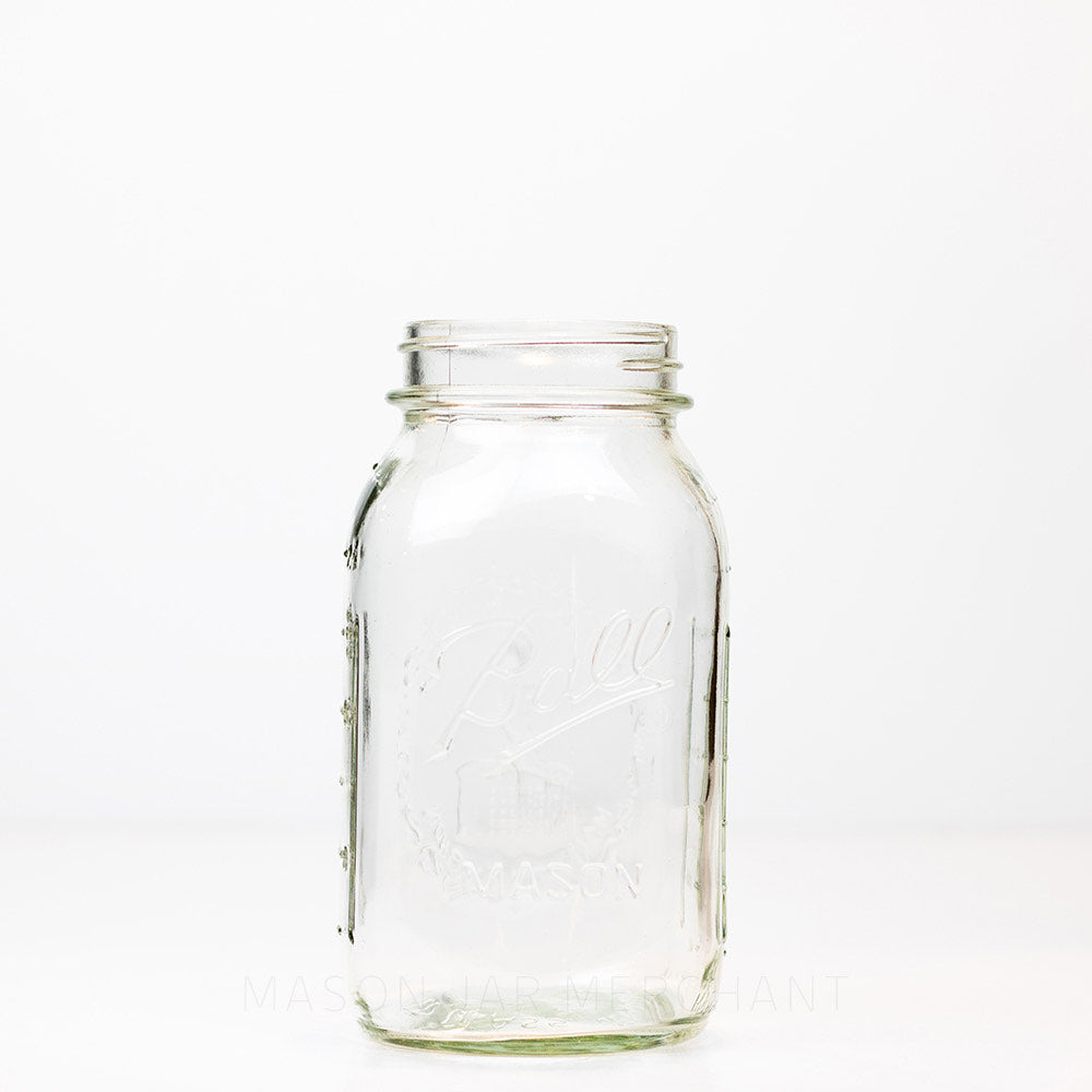 Ball Bicentennial celebration regular mouth quart jar against a white background