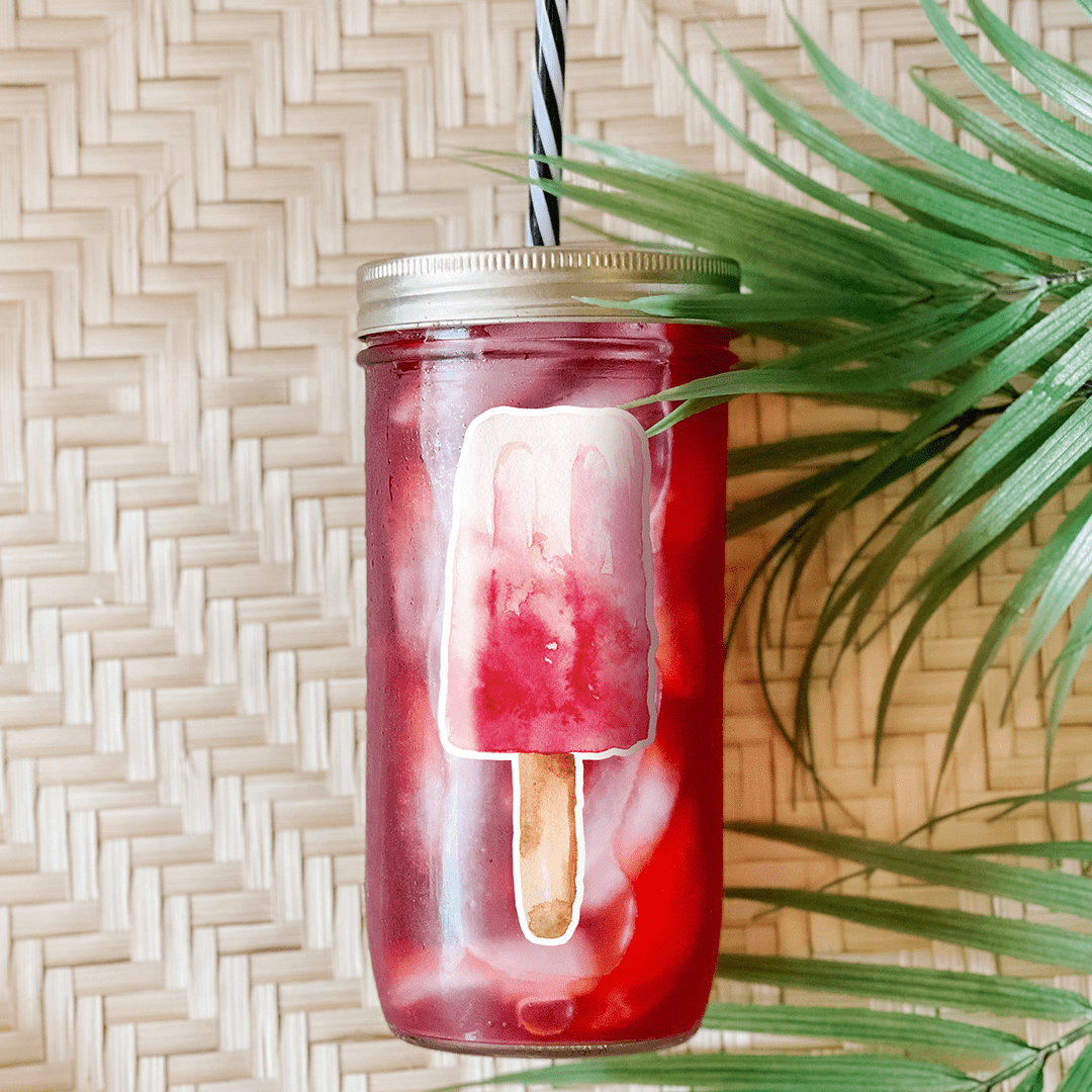 Pink Paradise Passion Mason Jar Tumbler