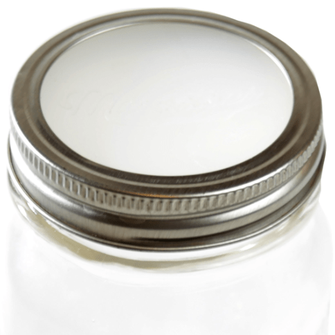 close up of a masontop silicone seal for mason jars on a white background