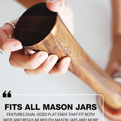 Masontops Hand Crafted Acacia Wood Pickle Packer