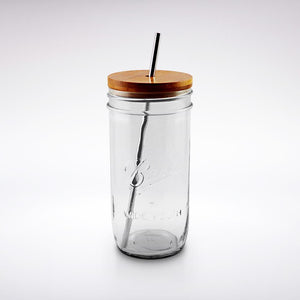  Mason Jar Lids with Straw, Reusable Bamboo Lids, Wide Mouth Mason  Jar Tumbler Lids, Mason Jar Tops with 2 Reusable Stainless Steel Straw - 2  Packs: Home & Kitchen