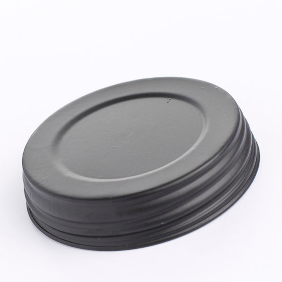 Black Solid Wide Mouth Decorative Lid