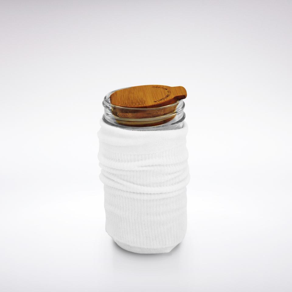 A Regular Mouth 'Coffee Lid' - Bamboo Mason Jar Lid for hot beverages